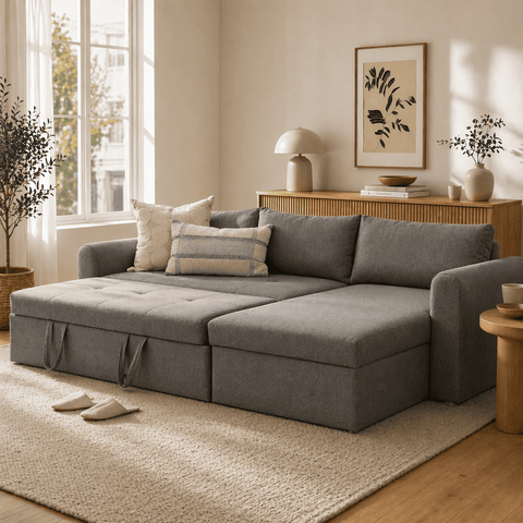 Canapé d'Angle Convertible avec Rangement - Vesto