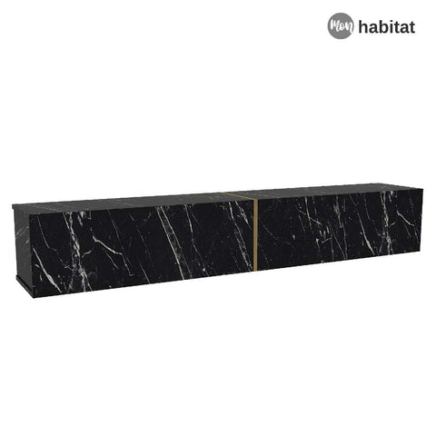 Meuble TV Domus LED - Noir Marbré