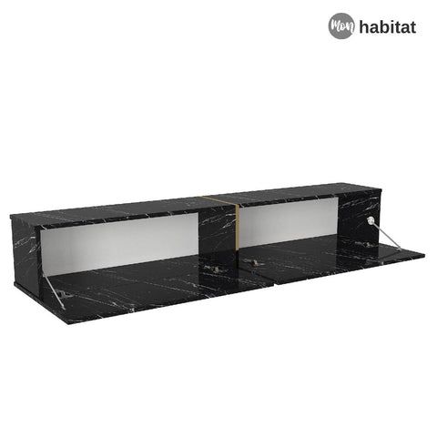 Meuble TV Domus LED - Noir Marbré
