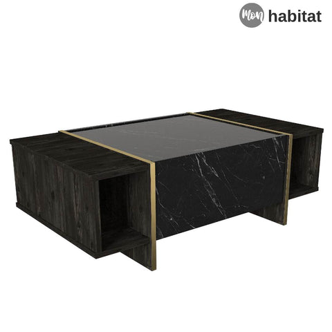 Elgora Table Basse - Noir Marbré & Doré