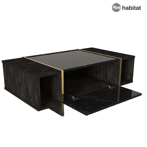 Elgora Table Basse - Noir Marbré & Doré