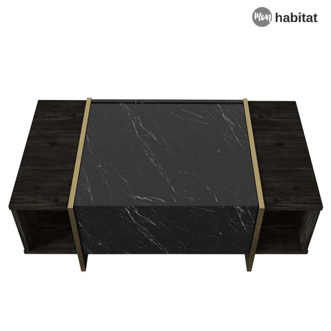 Elgora Table Basse - Noir Marbré & Doré