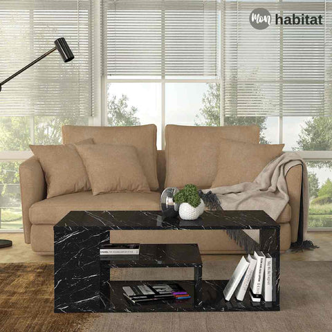 Lunara Table Basse - Noir Marbré