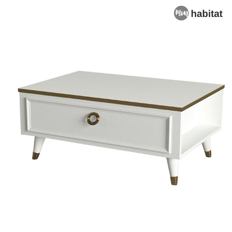 Senza Table Basse - Blanc & Doré