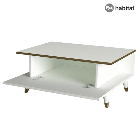 Senza Table Basse - Blanc & Doré